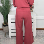 Merlot Moment Cropped Wide Leg Pants - Jessi Jayne Boutique