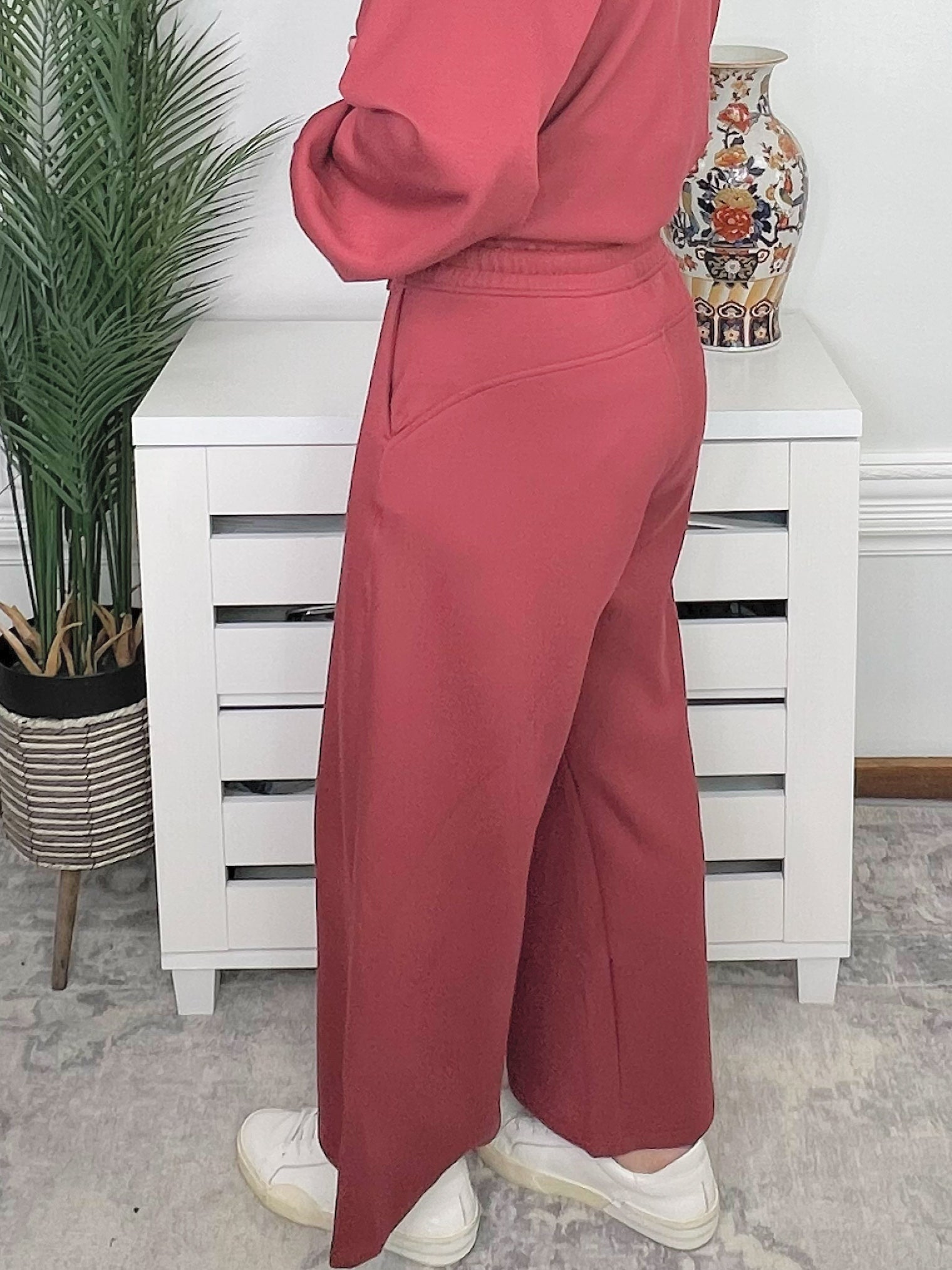 Merlot Moment Cropped Wide Leg Pants - Jessi Jayne Boutique