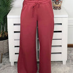Merlot Moment Cropped Wide Leg Pants - Jessi Jayne Boutique