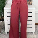 Merlot Moment Cropped Wide Leg Pants - Jessi Jayne Boutique