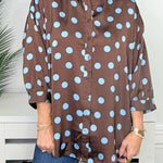 Dot Darling Oversized Polka Dot Shirt - Jessi Jayne Boutique