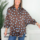 Dot Darling Oversized Polka Dot Shirt - Jessi Jayne Boutique