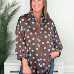 Dot Darling Oversized Polka Dot Shirt - Jessi Jayne Boutique