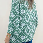 Olive Tile Knit Sweater - Jessi Jayne Boutique