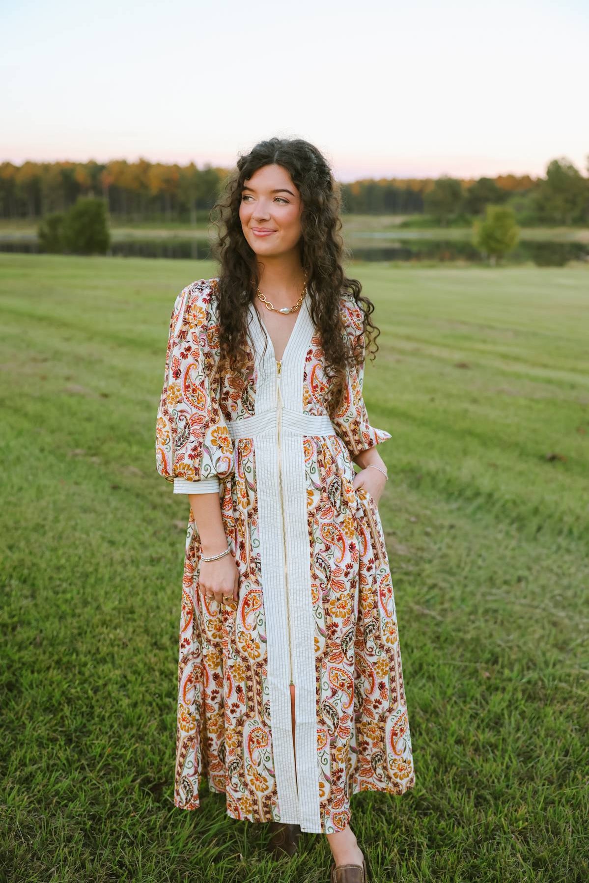 Paisley Garden Midi Dress - Jessi Jayne Boutique