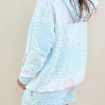 Sunkissed Coconut Quilted Pastel Floral Hoodie - Jessi Jayne Boutique