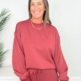 Merlot Must-Have Modal Crew Neck Sweatshirt - Jessi Jayne Boutique