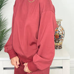 Merlot Must-Have Modal Crew Neck Sweatshirt - Jessi Jayne Boutique