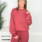 Merlot Must-Have Modal Crew Neck Sweatshirt - Jessi Jayne Boutique