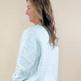 Sunkissed Coconut God Is Good Quilted Pastel Sweatshirt - Jessi Jayne Boutique