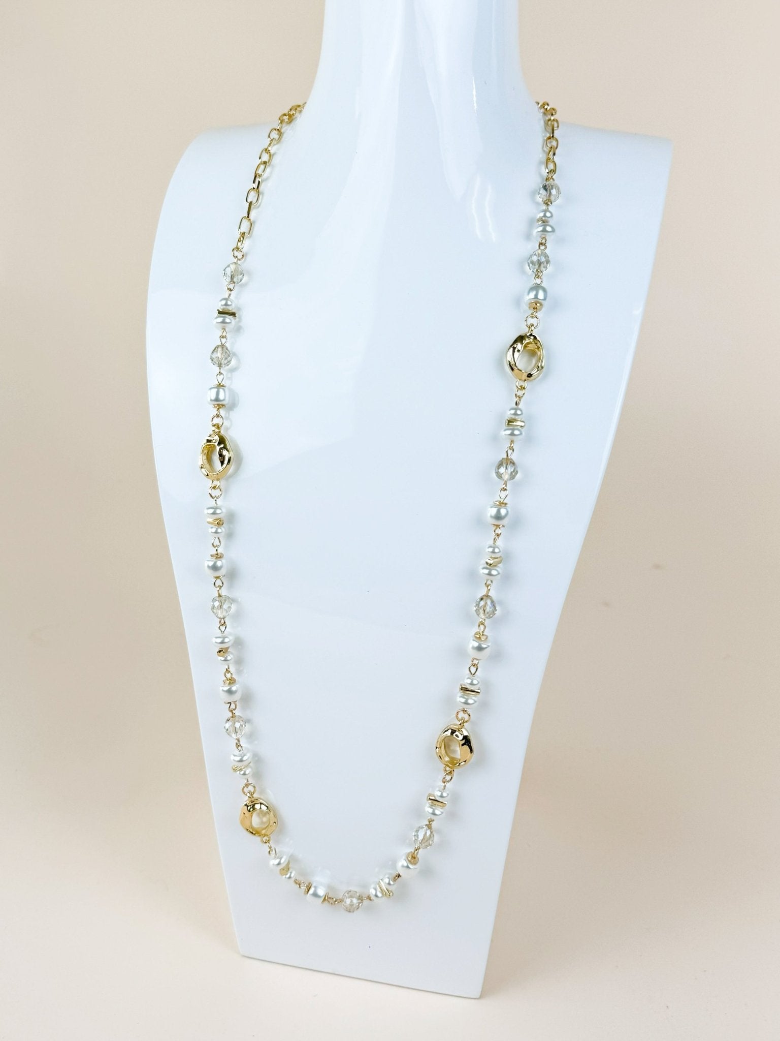 Luminous Pearl Chain Necklace - Jessi Jayne Boutique