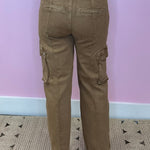 Alexia Cocoa High Rise Ankle Cargo Jeans (Risen) - Jessi Jayne Boutique