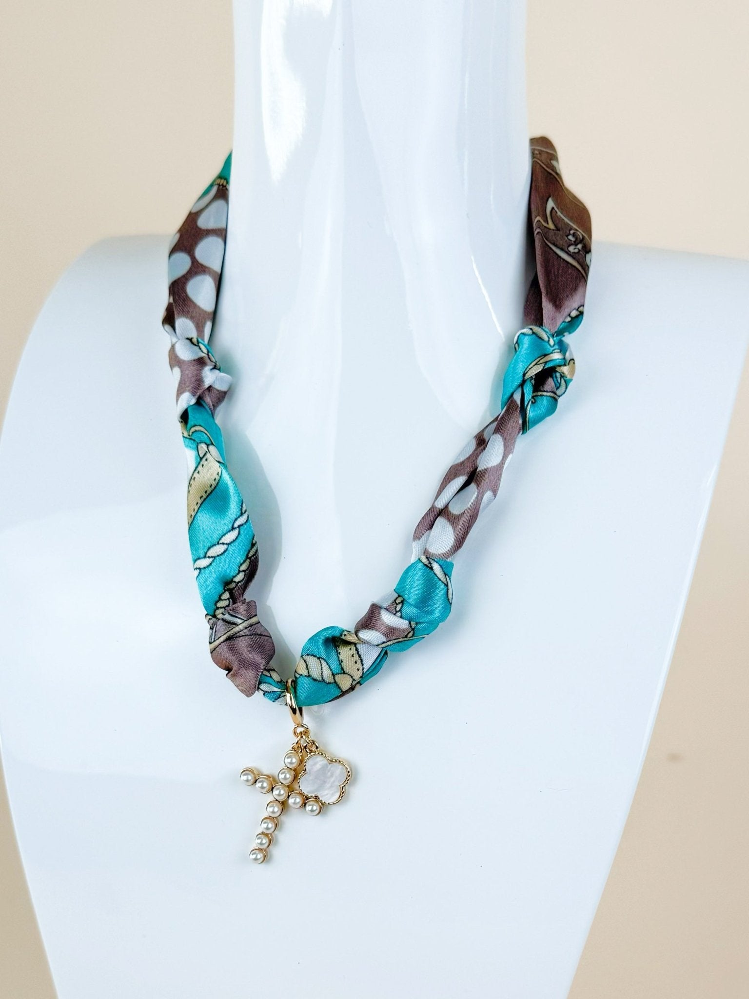 Faithful Silk Scarf Necklace - Jessi Jayne Boutique