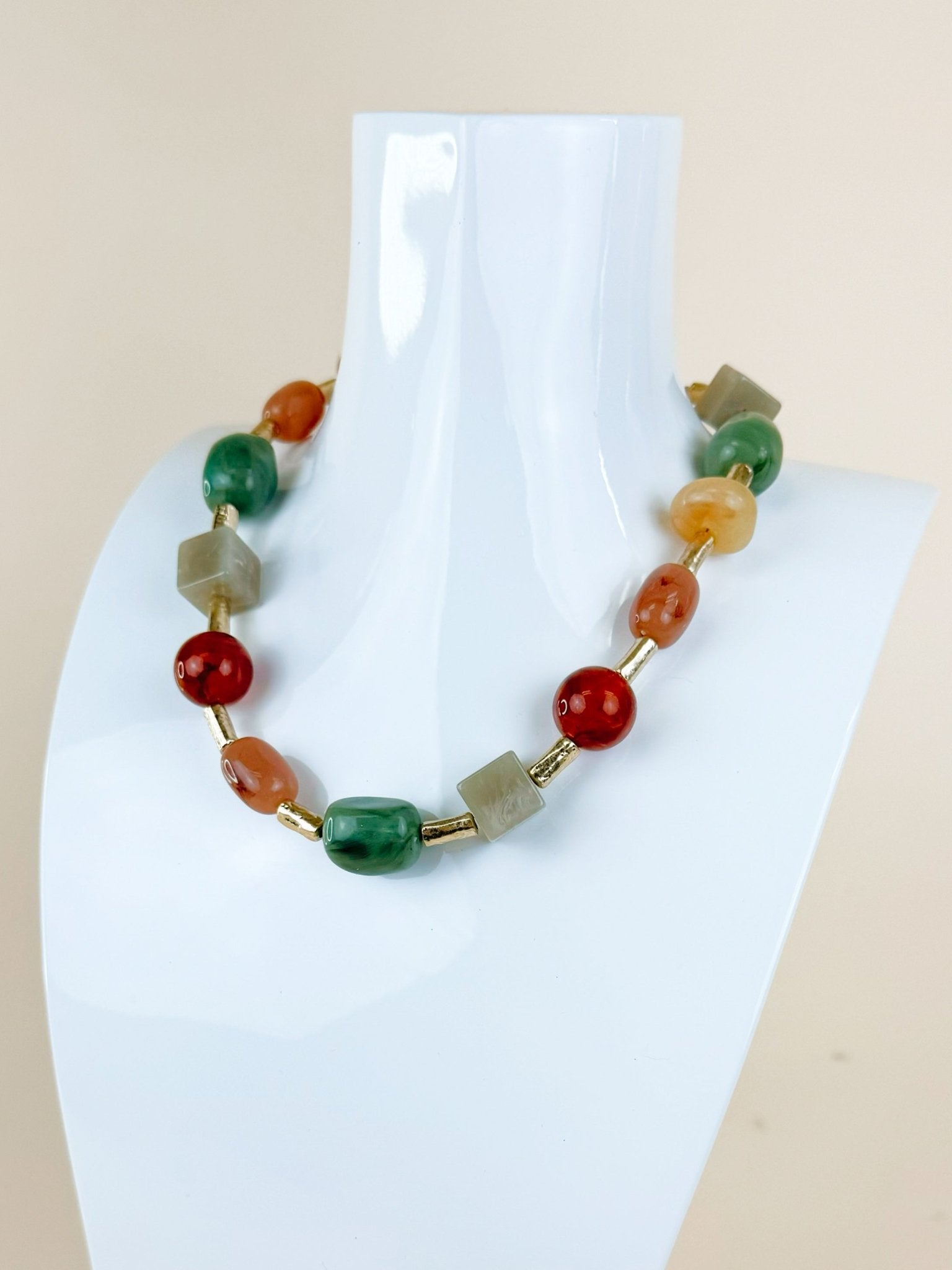 Autumn Aura Beaded Necklace - Jessi Jayne Boutique