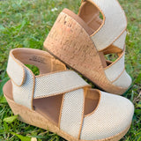 Corky Case Closed Caramel Combo Wedge - Jessi Jayne Boutique