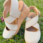 Corky Case Closed Caramel Combo Wedge - Jessi Jayne Boutique