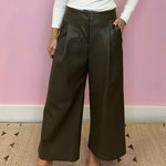 Dare You To Dark Olive Pleather Pants - Jessi Jayne Boutique