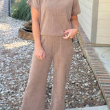 Cozy Cord Short Sleeve Top & Cropped Pant Set