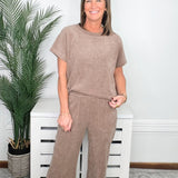 Cozy Cord Short Sleeve Top & Cropped Pant Set