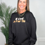 "If God Is For Us" Faith Scuba Sweatshirt - Jessi Jayne Boutique