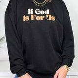 "If God Is For Us" Faith Scuba Sweatshirt - Jessi Jayne Boutique