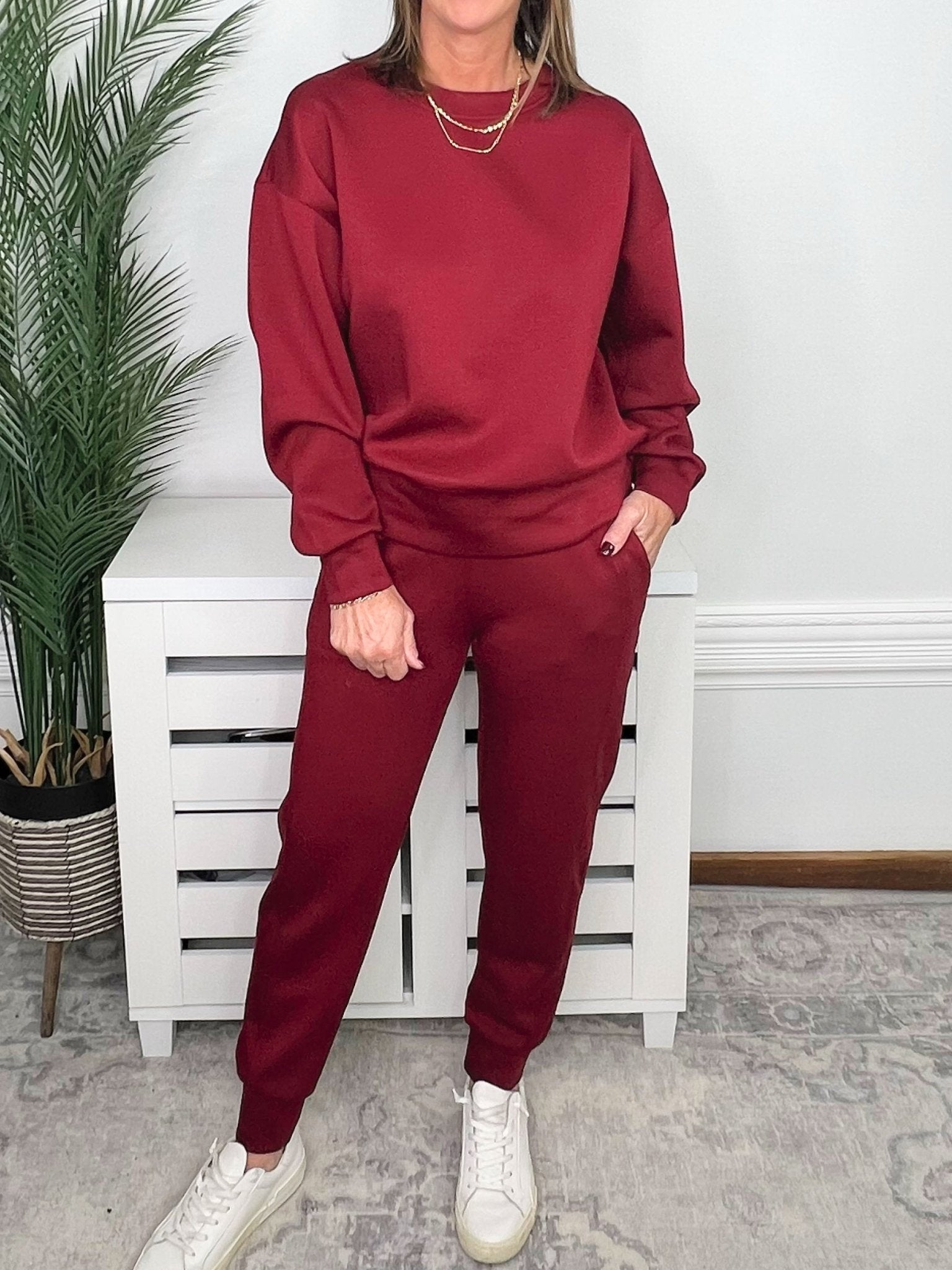 Weekend Ready Scuba Sweatshirt & Jogger Set - Jessi Jayne Boutique