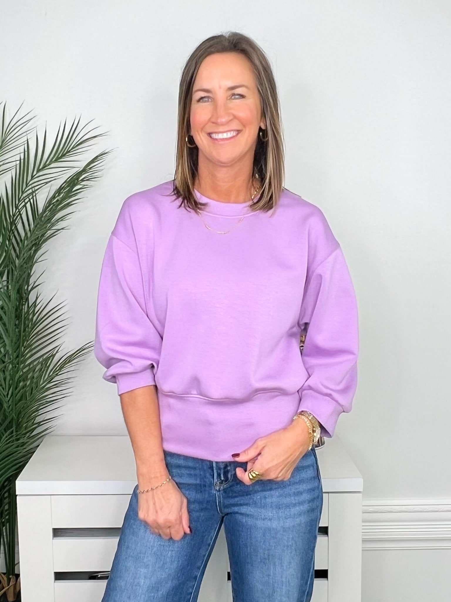 Cloud Nine Cropped Scuba Sweatshirt - Jessi Jayne Boutique