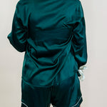 Evergreen Satin Pajama Set - Jessi Jayne Boutique