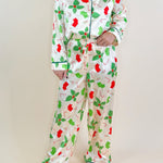 Holly Jolly Satin Pajama Pants Set - Jessi Jayne Boutique
