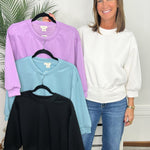 Cloud Nine Cropped Scuba Sweatshirt - Jessi Jayne Boutique