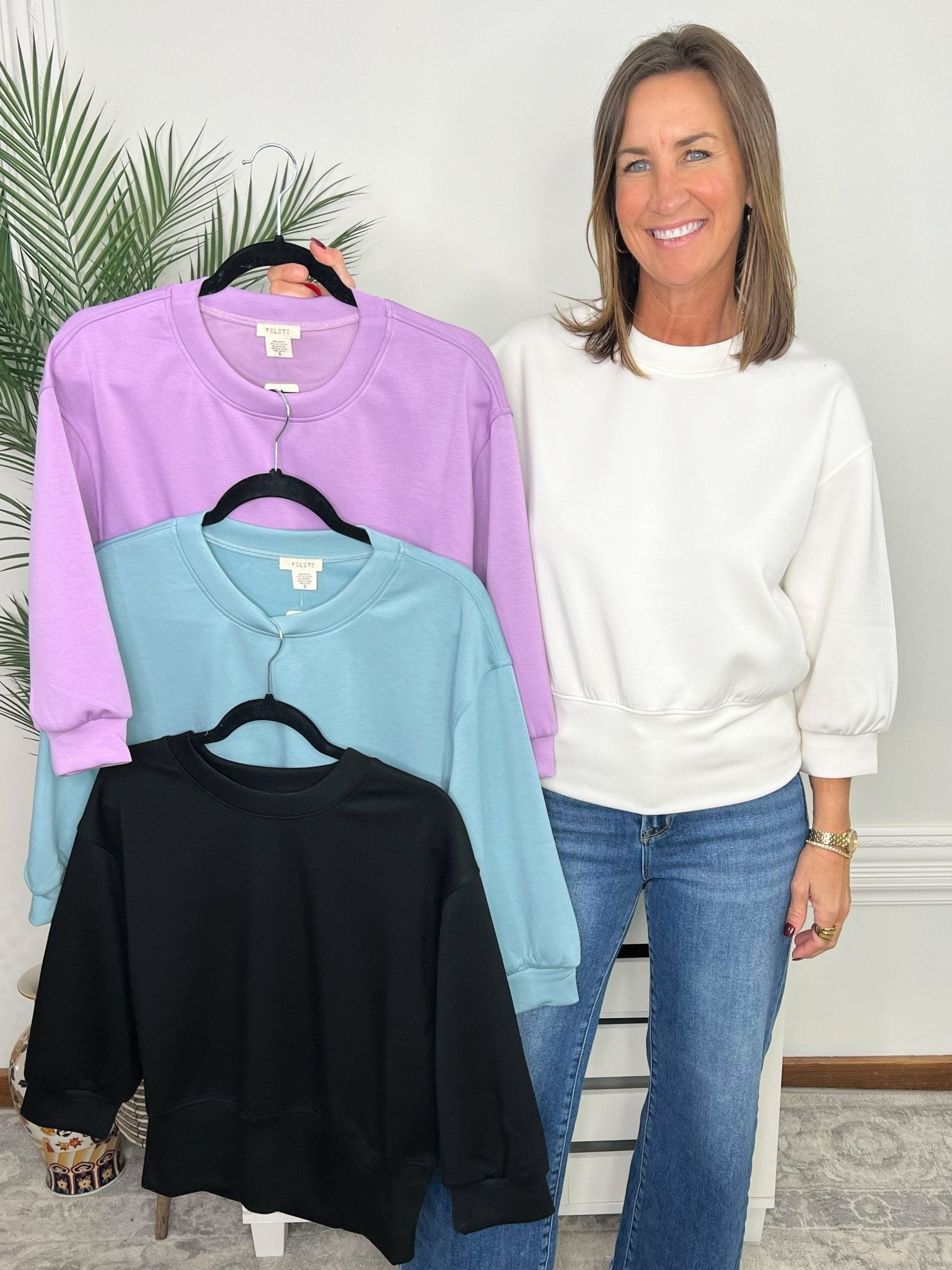 Cloud Nine Cropped Scuba Sweatshirt - Jessi Jayne Boutique