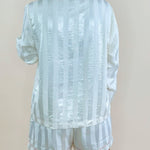 Candy Cane Satin Shorts Pajama Set - Jessi Jayne Boutique