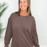 Cozy Morning Cotton Modal Long Sleeve Pocket Pullover - Jessi Jayne Boutique