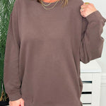 Cozy Morning Cotton Modal Long Sleeve Pocket Pullover - Jessi Jayne Boutique