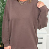 Cozy Morning Cotton Modal Long Sleeve Pocket Pullover - Jessi Jayne Boutique