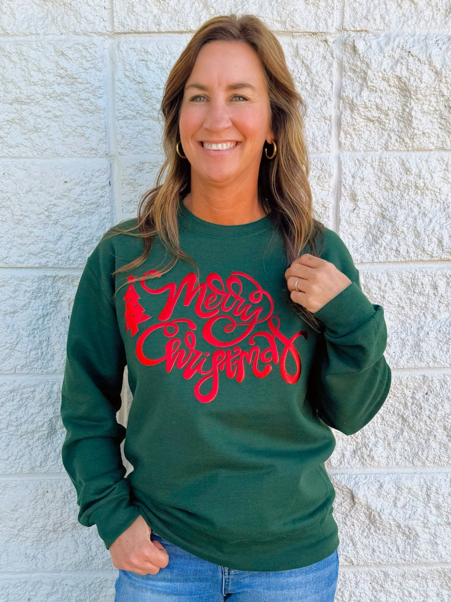 Classic Merry Christmas Sweatshirt - Jessi Jayne Boutique
