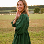 Emerald Ruffle Tiered Dress - Jessi Jayne Boutique