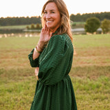 Emerald Ruffle Tiered Dress - Jessi Jayne Boutique