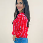 Scarlet Stripe Knit Sweater - Jessi Jayne Boutique