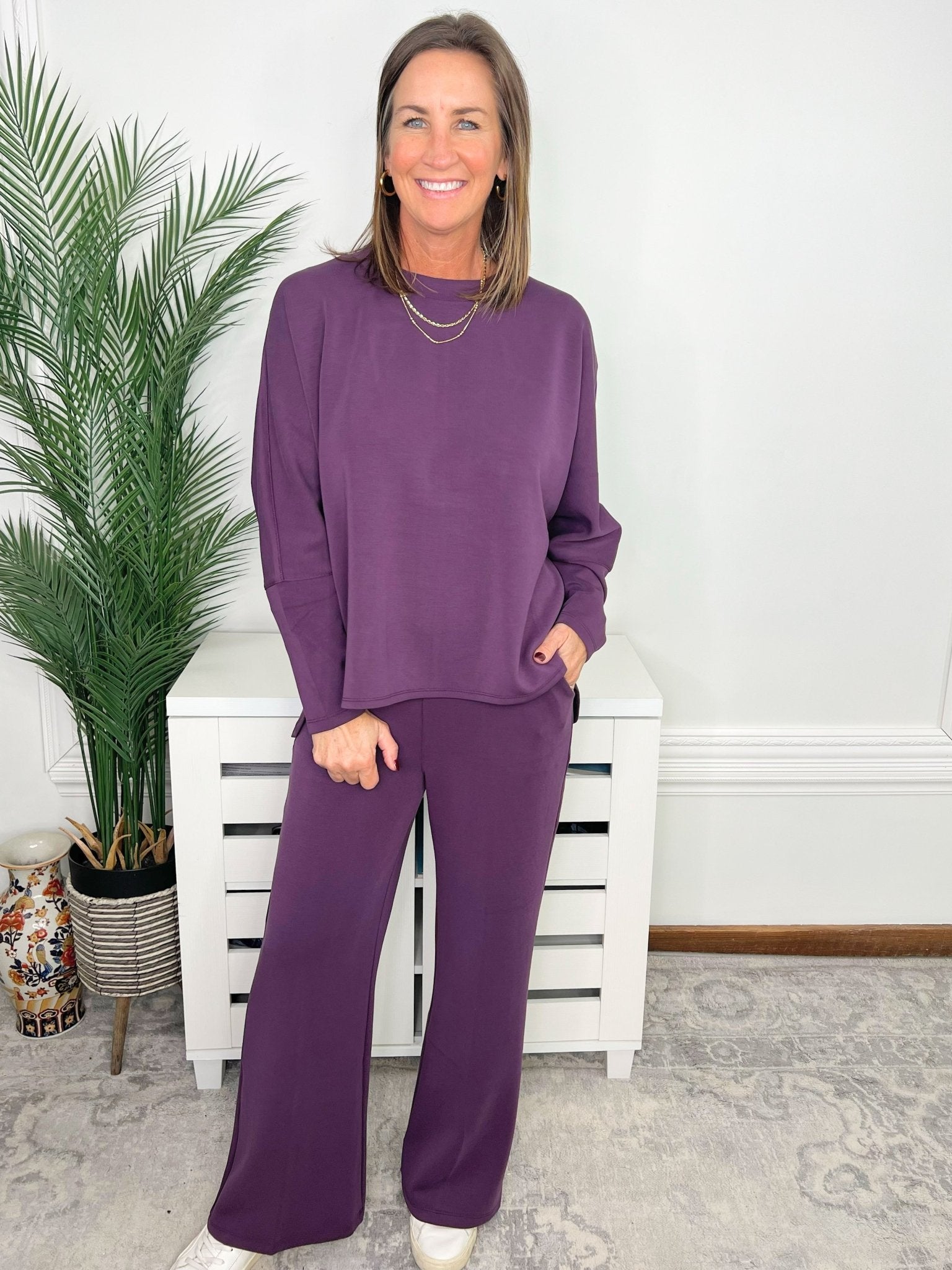 Sofie Soft Cropped Wide Leg Lounge Pants - Jessi Jayne Boutique