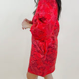 Scarlet Shine Jacquard Dress - Jessi Jayne Boutique