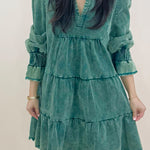 Evergreen Charm Tiered Mini Dress - Jessi Jayne Boutique