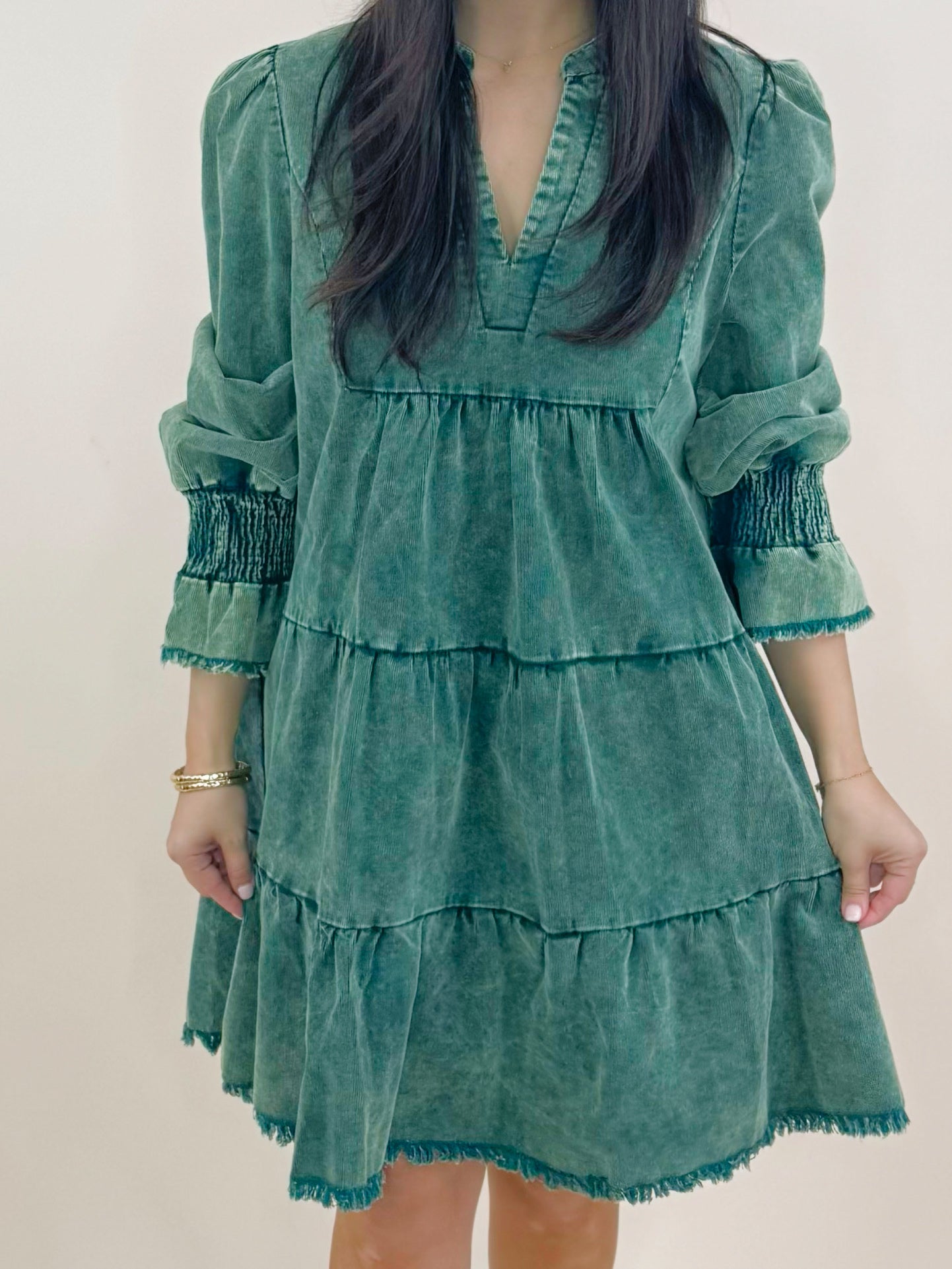 Evergreen Charm Tiered Mini Dress - Jessi Jayne Boutique