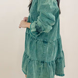 Evergreen Charm Tiered Mini Dress - Jessi Jayne Boutique