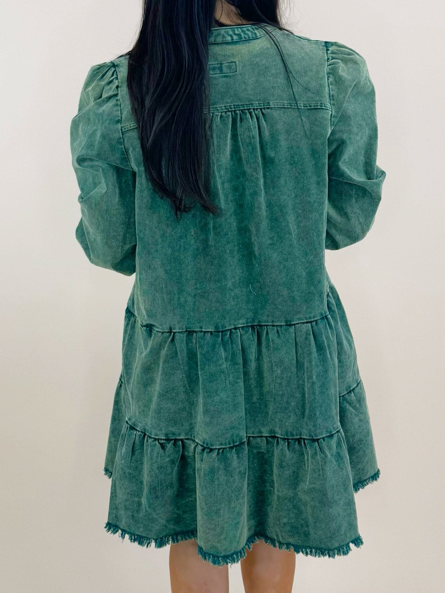 Evergreen Charm Tiered Mini Dress - Jessi Jayne Boutique