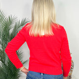 Giddy Up Red Horse Cable Knit Cardigan