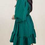 Emerald Ruffle Tiered Dress - Jessi Jayne Boutique