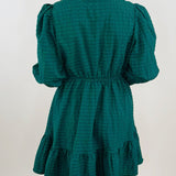 Emerald Ruffle Tiered Dress - Jessi Jayne Boutique