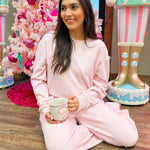 Blush Break Waffle Lounge Set - Jessi Jayne Boutique