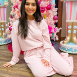 Blush Break Waffle Lounge Set - Jessi Jayne Boutique
